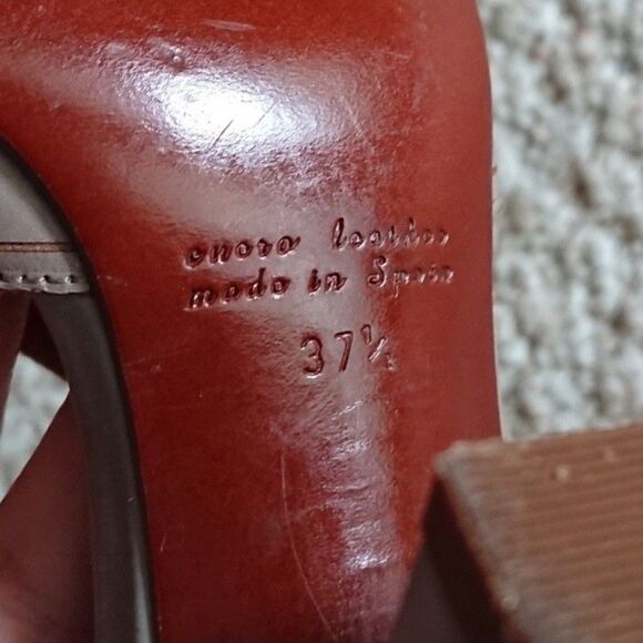 Chie Mihara gray Leather Heeled Sandals Size 37.5 - Picture 10 of 12